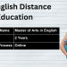 MA English Distance Education